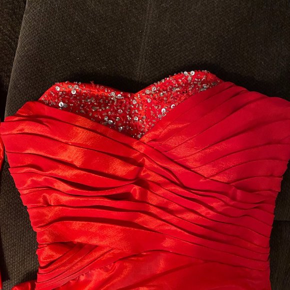 Prom dress short with scarf. size small - Picture 3 of 4